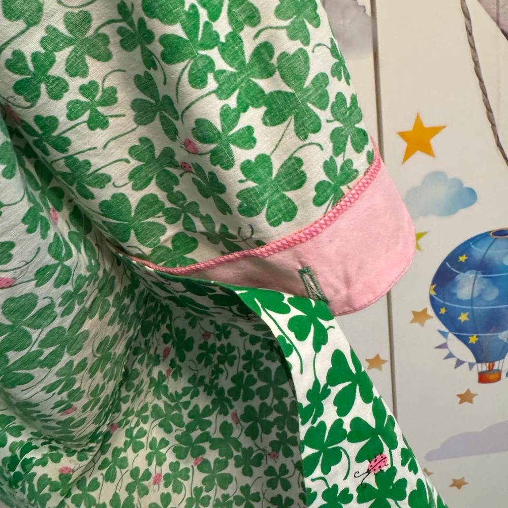 Vintage shamrocks and ladybugs dress Serbin by Muriel Ryan small - Picture 7 of 15